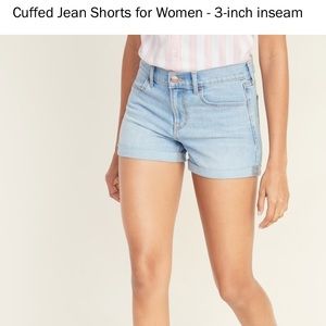 Old Navy Cuffed Boyfriend Denim Shorts 3”
